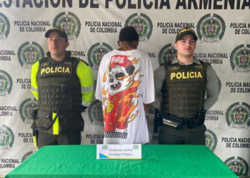 Capturado hombre que apuñaló a un policía en el centro de Armenia