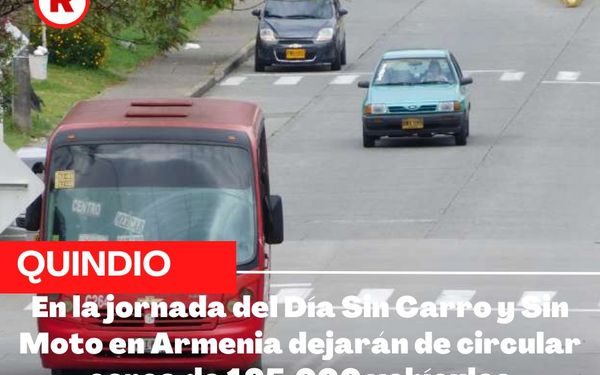 Día sin moto y carro el próximo martes 21 de Mayo en Armenia.